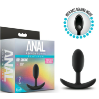 Anal Adventures Platinum Silicone Vibra Slim Plug Small Anal Adventures Platinum Silicone Vibra Slim Plug Small